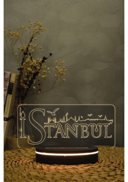 Istanbul Silüeti - 3 Boyutlu 16 Renk Dekoratif Gece Lambası 3d fırsatları