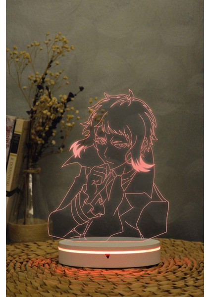 Akutagawa Ryunosuke Bungou Stray Dogs 3 Boyutlu 16 Renk Dekoratif Gece Lambası 3d