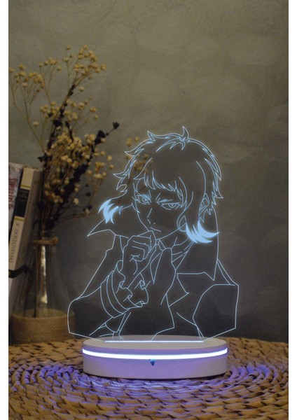Akutagawa Ryunosuke Bungou Stray Dogs 3 Boyutlu 16 Renk Dekoratif Gece Lambası 3d