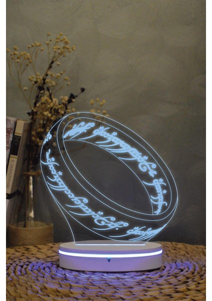 Ring , Lord Of The Rings - 3 Boyutlu 16 Renk Dekoratif Gece Lambası 3d