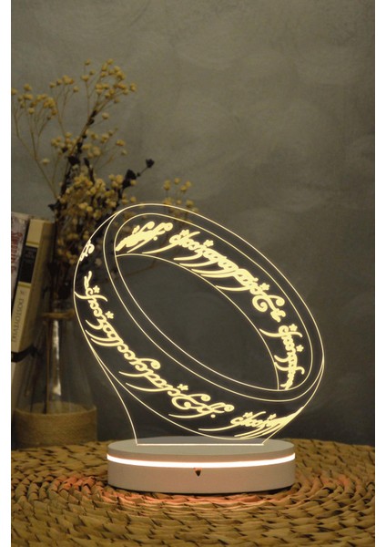 Ring , Lord Of The Rings - 3 Boyutlu 16 Renk Dekoratif Gece Lambası 3d