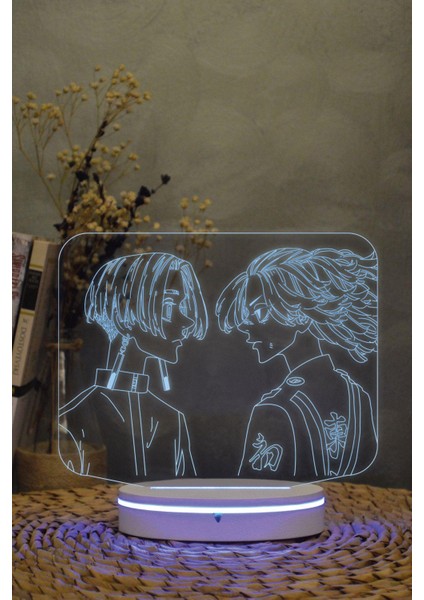 Izana Ve Mikey , Tokyo Revengers - 3 Boyutlu 16 Renk Dekoratif Gece Lambası 3d