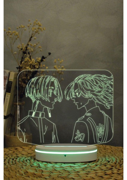 Izana Ve Mikey , Tokyo Revengers - 3 Boyutlu 16 Renk Dekoratif Gece Lambası 3d indirimleri