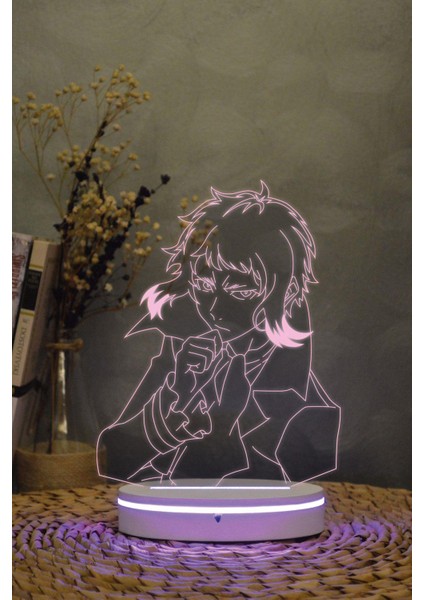 Akutagawa Ryunosuke Bungou Stray Dogs 3 Boyutlu 16 Renk Dekoratif Gece Lambası 3d
