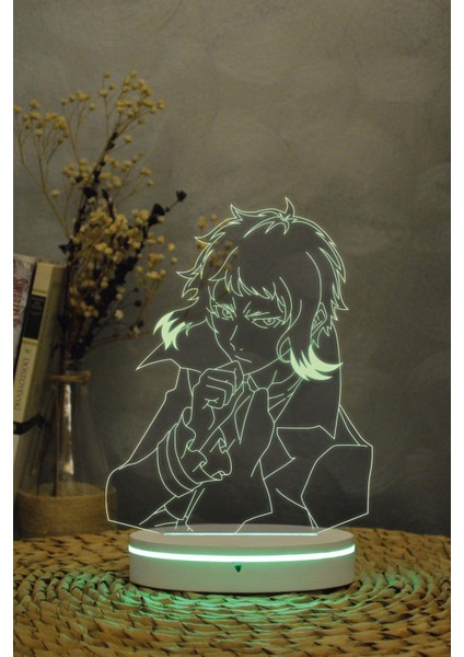 Akutagawa Ryunosuke Bungou Stray Dogs 3 Boyutlu 16 Renk Dekoratif Gece Lambası 3d