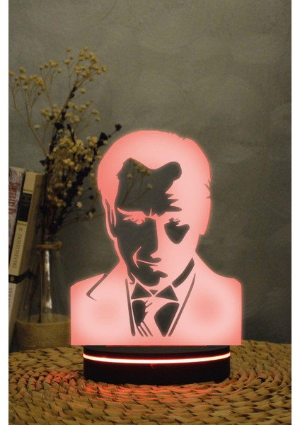 Atatürk Silüet V2 - 3 Boyutlu 16 Renk Dekoratif Gece Lambası 3d fiyatları