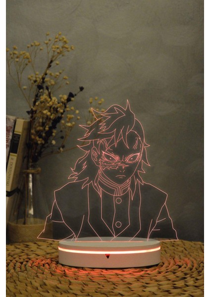 Genya Shinizugawa - Demon Slayer - 3 Boyutlu 16 Renk Dekoratif Gece Lambası 3d fiyatları