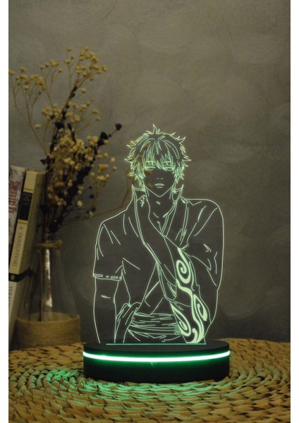 Gintoki , Gintama - 3 Boyutlu 16 Renk Dekoratif Gece Lambası 3d indirimleri