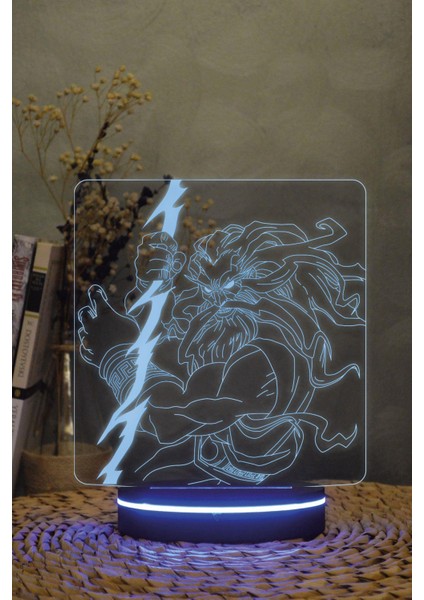 Zeus - 3 Boyutlu 16 Renk Dekoratif Gece Lambası 3d