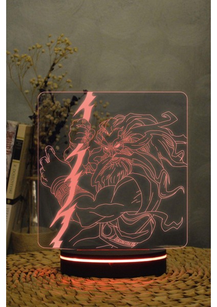 Zeus - 3 Boyutlu 16 Renk Dekoratif Gece Lambası 3d