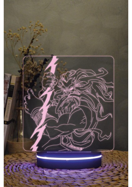 Zeus - 3 Boyutlu 16 Renk Dekoratif Gece Lambası 3d