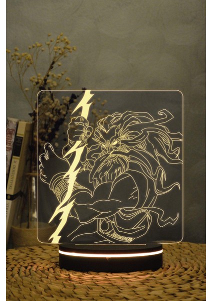 Zeus - 3 Boyutlu 16 Renk Dekoratif Gece Lambası 3d