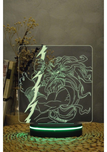 Zeus - 3 Boyutlu 16 Renk Dekoratif Gece Lambası 3d