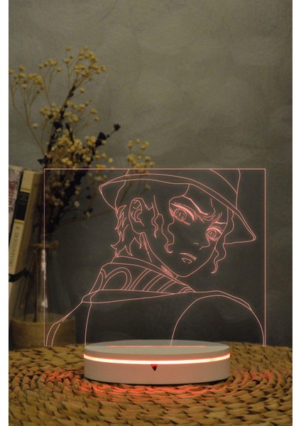 Muzan - Demon Slayer - 3 Boyutlu 16 Renk Dekoratif Gece Lambası 3d