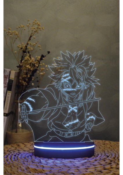Sanemi Shinazugawa, Demon Slayer - 3 Boyutlu 16 Renk Dekoratif Gece Lambası 3d