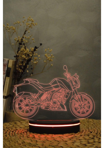 Ktm 250 Duke Motosiklet - 3 Boyutlu 16 Renk Dekoratif Gece Lambası 3d