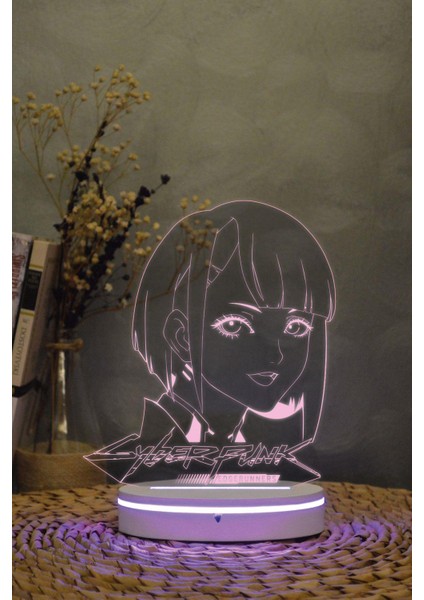 Lucy , Cyberpunk - 3 Boyutlu 16 Renk Dekoratif Gece Lambası 3d modelleri
