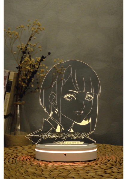 Lucy , Cyberpunk - 3 Boyutlu 16 Renk Dekoratif Gece Lambası 3d fırsatları