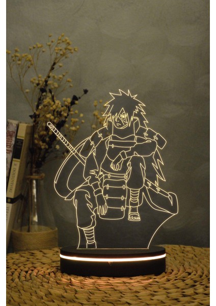Uchiha Madara , Naruto - 3 Boyutlu 16 Renk Dekoratif Gece Lambası 3d fırsatları