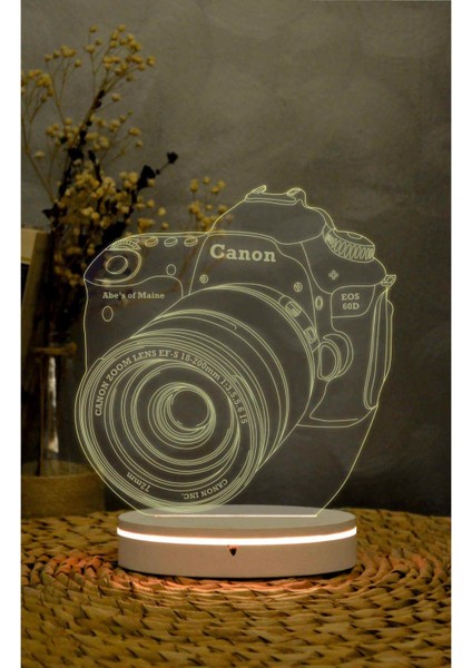 Kamera Canon - 3 Boyutlu Led Lamba 16 Renk Dekoratif Anime Gece Lambası 3d fırsatları