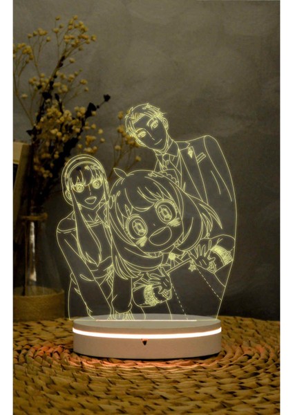 Spy X Family - 3 Boyutlu Led Lamba 16 Renk Dekoratif Anime Gece Lambası 3d