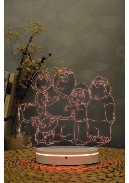 Family Guy - 3 Boyutlu 16 Renk Dekoratif Gece Lambası 3d