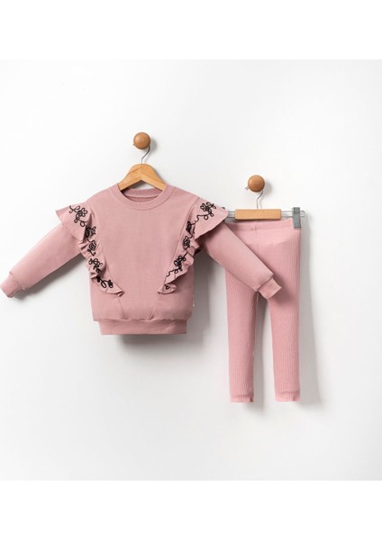 Galonlu Oversize Kesim Kız Çocuk Takım
