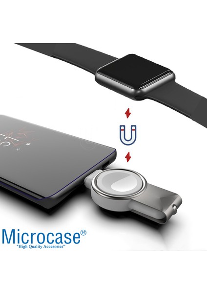 Apple Watch Series 10 42MM / 46 mm 2in1 Type-C&usb Manyetik Şarj Aygıtı AL2730 Beyaz