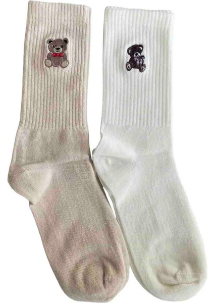 Ayıcıklı Cotton Çorap 2 Çift
