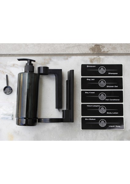 5 Adet Kilitli Anahtarlı Boş Pompalı Doldurulabilir Plastik Pet Boş Şişe 400 ml