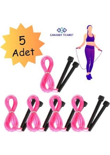 Renkli ve ayarlanabilir PVC atlama ipi, 5 adet, enerji ve eğlence dolu kullanım fiyatları