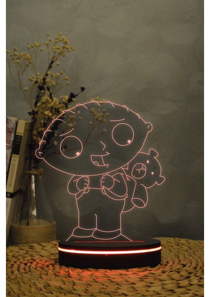 Stewie Griffin , Family Guy - 3 Boyutlu 16 Renk Dekoratif Gece Lambası 3d fiyatları