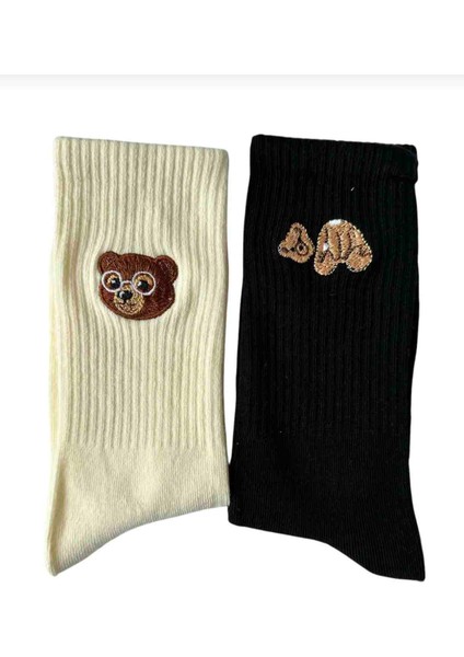 Ayıcıklı Cotton Çorap 2 Çift