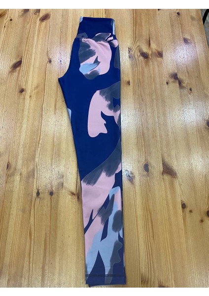 Mavi Pudra Gri Desenli Spor Tayt indirimleri