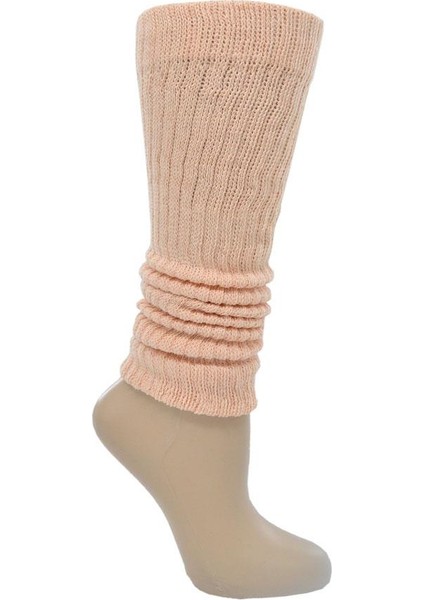 Kadın Tozluk Düz Renkli Aerobik Bot Çorap