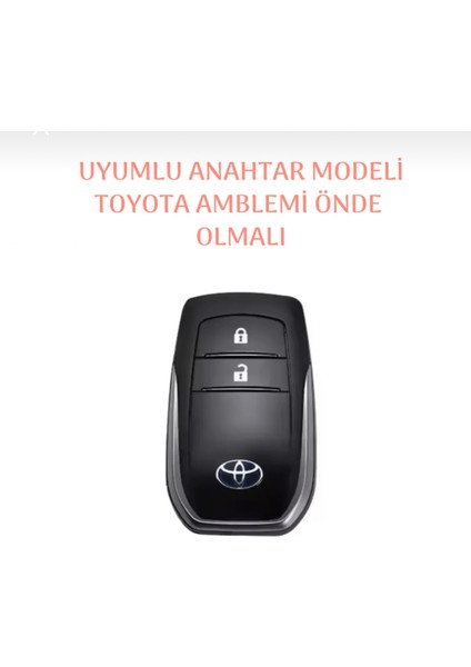 Toyota Corolla Cross Yaris Cross Anahtar Kılıfı Siyah/Kırmızı (Hilux İçin Uyumlu Değildir)