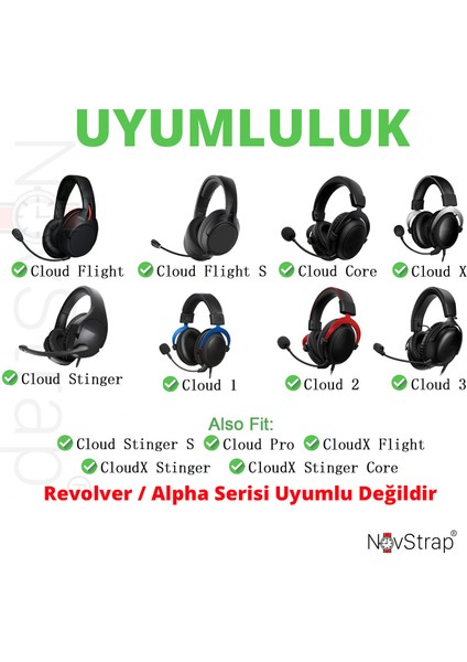 Hyperx Cloud Iı/ııı 2/3/mix/flight/stinger 2 Core ile Uyumlu Kulaklık Pedi Süngeri Yastığı