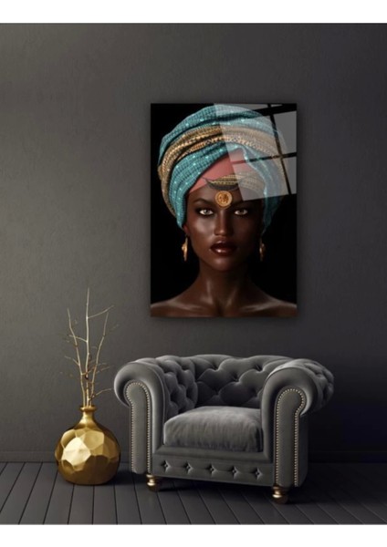 Afrikalı Kadın Cam Tablo modelleri