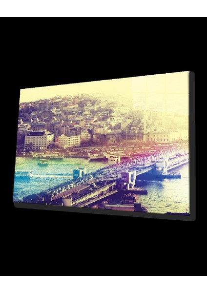 Istanbul Kuş Bakışı Manzaralı Cam Tablo