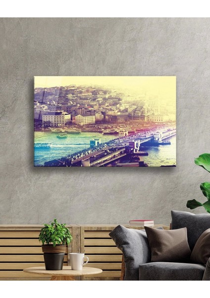 Istanbul Kuş Bakışı Manzaralı Cam Tablo fiyatları