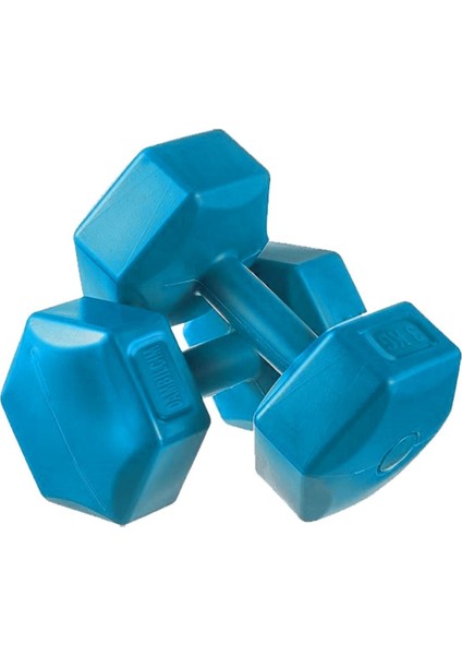 Tekno Trust Açık Mavi 3 kg x 2 Adet 6 kg Dambıl Seti 6 kg Dumbell Set