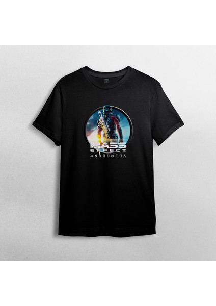 Mass Effect Andromeda Pamuklu Bisiklet Yaka T-Shirt Model 1 fiyatları