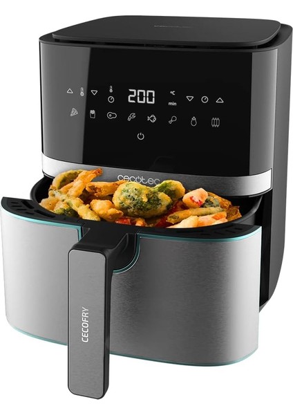 Cecofry 5500 Pro, 5.5l Air Fryer Xl, 1700 W, Perfectcook Teknolojisi, 8 Pişirme Modu