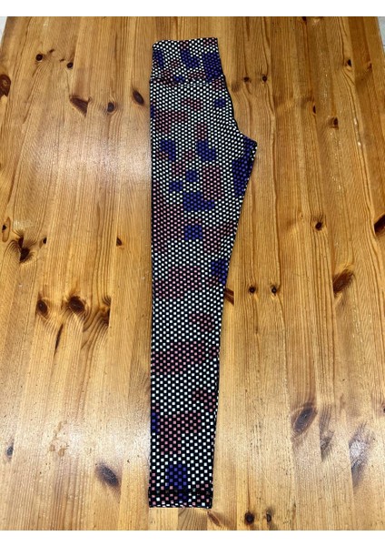 Renkli Mozaik Desen Spor Tayt indirimleri