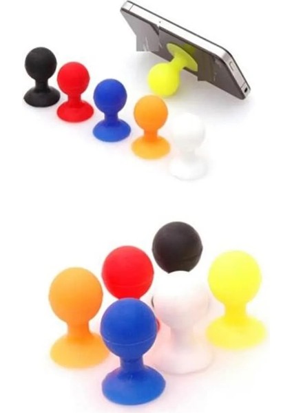 6 Adet Topuz Vantuz Askı Çok Amaçlı Renkli Vantuz Mini Squigz
