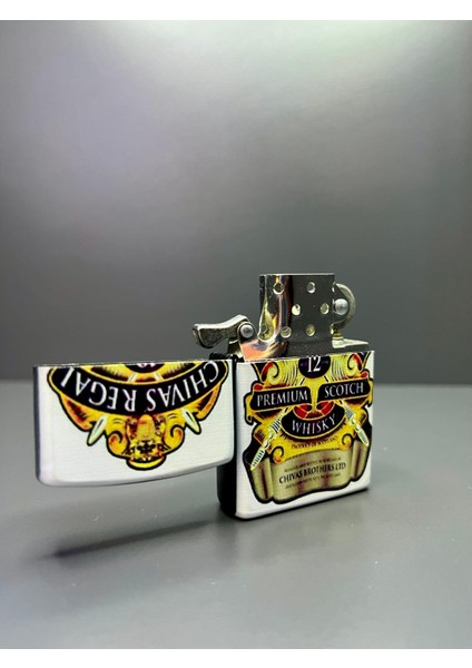 Zippo Model Lazer Baskı Benzinli Metal Çakmak