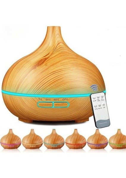 550ml Ultrasonik Hava Nemlendirici ve Aromaterapi Difüzörü, Kahverengi