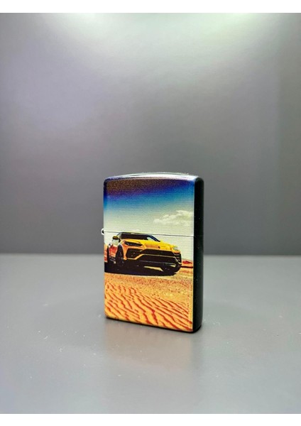 Zippo Model Lazer Baskı Benzinli Metal Çakmak