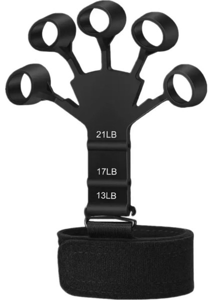 Tekno Trust Siyah Yeni Parmak Tutucu Parmak Güçlendirme Direnç Bandı Silikon Gitar Parmak Egzersiz 6 Seviye 1 A