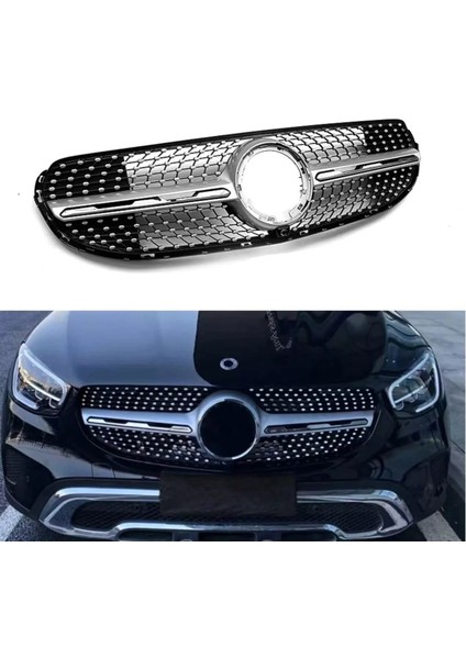 Mercedes glc x253 diamond ön panjur ızgara seti exclusive 2020+